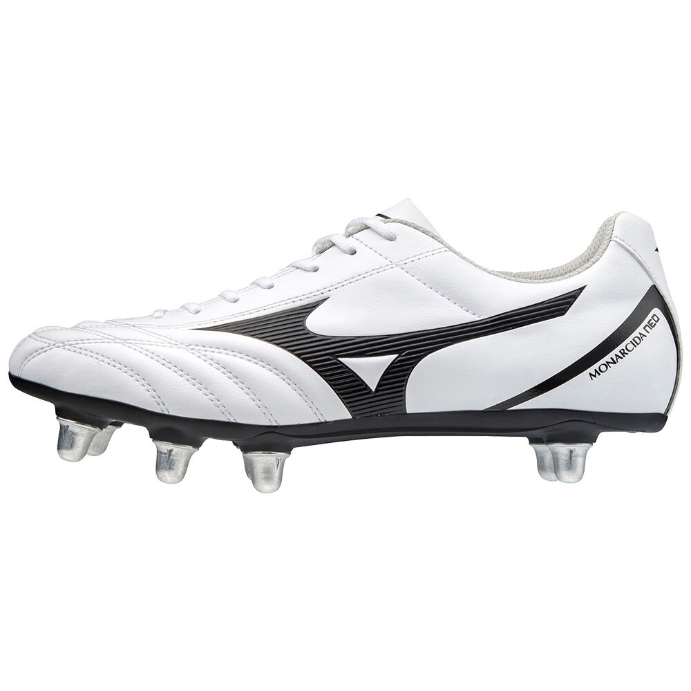 Zapatos de Rugby  Mizuno Monarcida Neo Rugby SI Hombre Blancas/Negras/Rojas España WCRV-56903